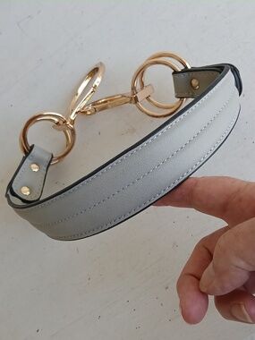 Gray shoulder strap with Gold hardware Replacement Bag Purse Shoulder Strap